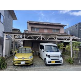 浜松市中央区領家 駐車場の鉄骨柱の柱脚補強工事
